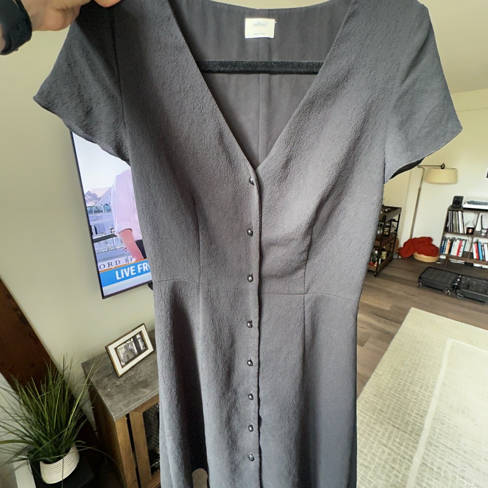 Wilfred Black Button-Down Dress